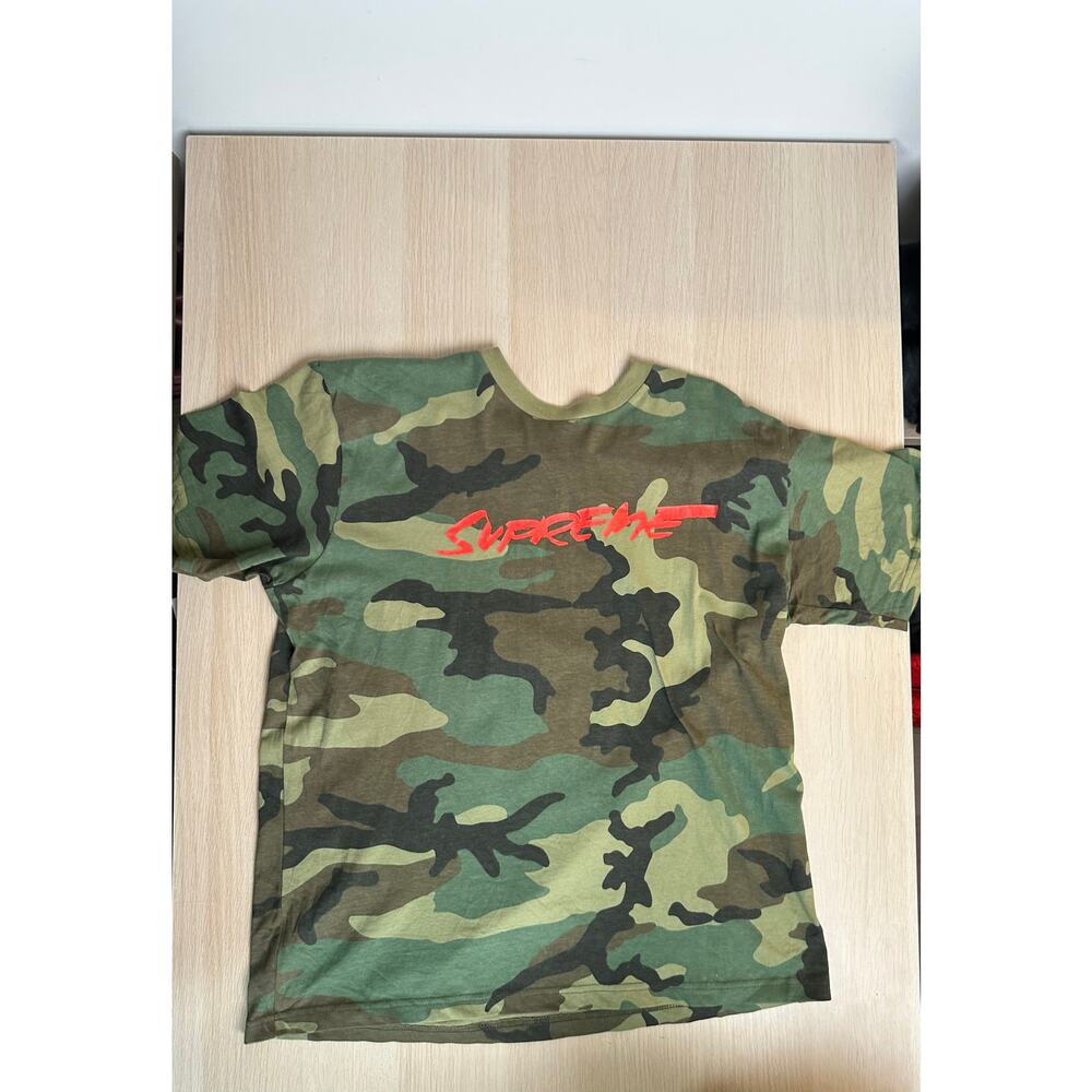 Supreme Futura Logo Tee Woodland Camo - Size M - NEW
